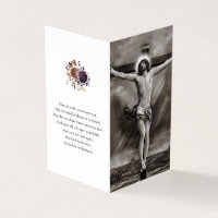 Katholisches Gebet kardiert | Kreuzigung von Jesus