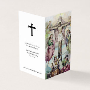 Katholisches Gebet kardiert Kreuzigung von Jesus Visitenkarten
