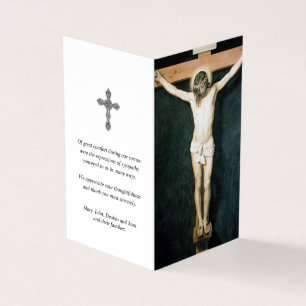 Katholisches Gebet kardiert Kreuzigung von Jesus Visitenkarten