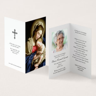Katholisches Gebet kardiert   Madonna u. Kind