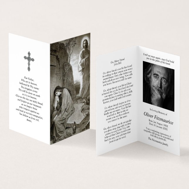 Katholisches Gebet kardiert | Mary u. Jesus-Grab 1 Visitenkarten (Innenseite und Außenseite)