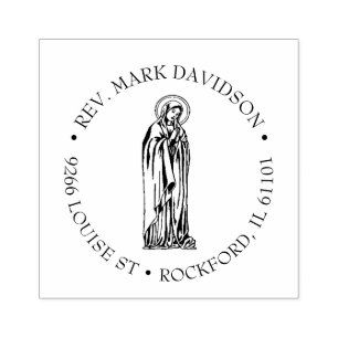 Katholisches Gebet Selige Jungfrau Mary Religiöse Gummistempel