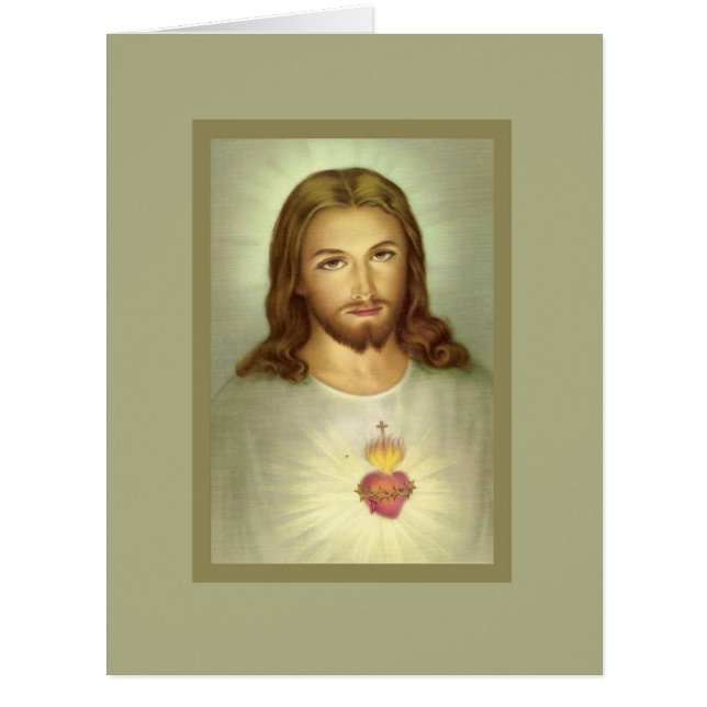 Katholisches Heiliges Herz Jesu Beerdigung Danke (Vorderseite)
