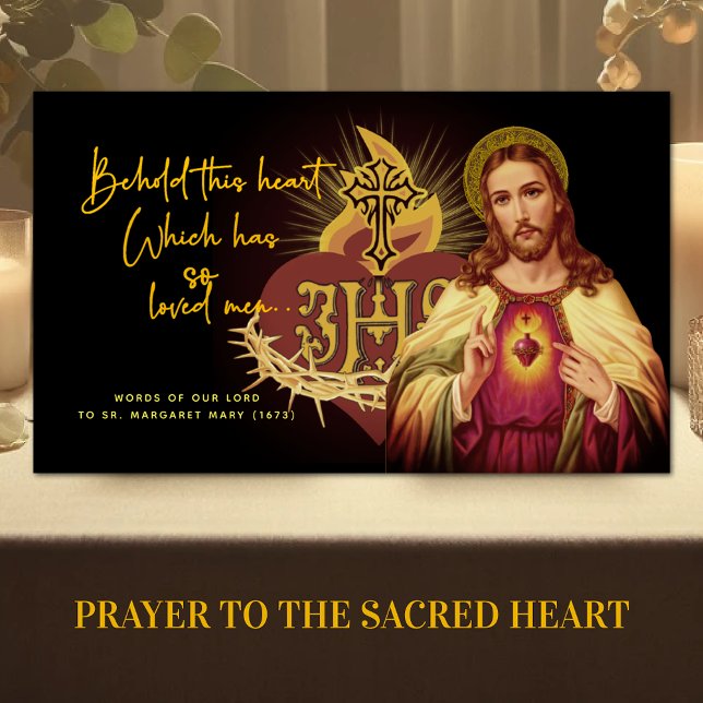 Katholisches Heiliges Herz Jesu Gedächtnis Gebet Platzkarte (Von Creator hochgeladen)