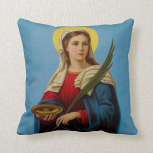 Katholisches Heiliges St. Lucy der Augen Kissen
