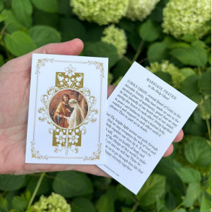 Katholisches Hochzeitsgebet Hochzeit Gold  Platzkarte