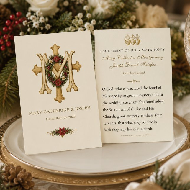 Katholisches Hochzeitsgeschenk mit Marienmonogramm (Von Creator hochgeladen)