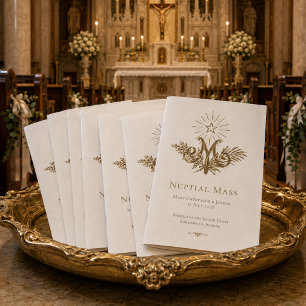Katholisches Hochzeitsprogramm Marianisches Monogr