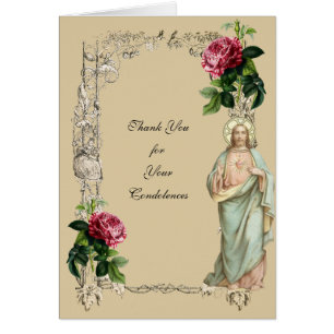 Katholisches Jesus-Trauer-Heilig-Karten-Dankeschön