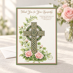Katholisches keltisches Rosen-Mitleid Dankeskarte