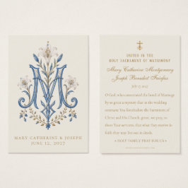Katholisches Marianisches Monogramm Hochzeitsgebet