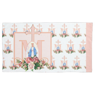 Katholisches Marienbild Marianisches Kreuz Rosen R Kissenbezug