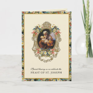 Katholisches religiöses St. Joseph Fest Gebetskart Karte