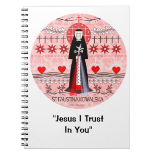 Katholisches Saint-Notebook: St. Faustina Kowalska Notizblock
