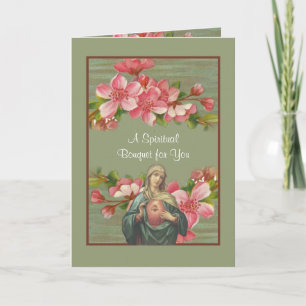 Katholisches spirituelles Blumenstrauß-Gebetskarte Karte