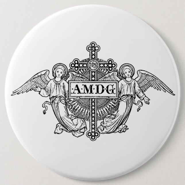 Katholisches traditionelles Kreuz der Button (Vorderseite)