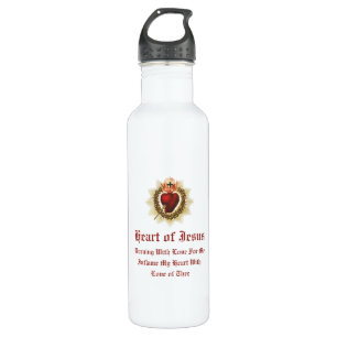 Katholisches Wasserflasche 'Heiligstes Herz Jesu' Edelstahlflasche