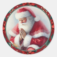 Katholisches Weihnachts-Santa mit Rosenkranz Poins