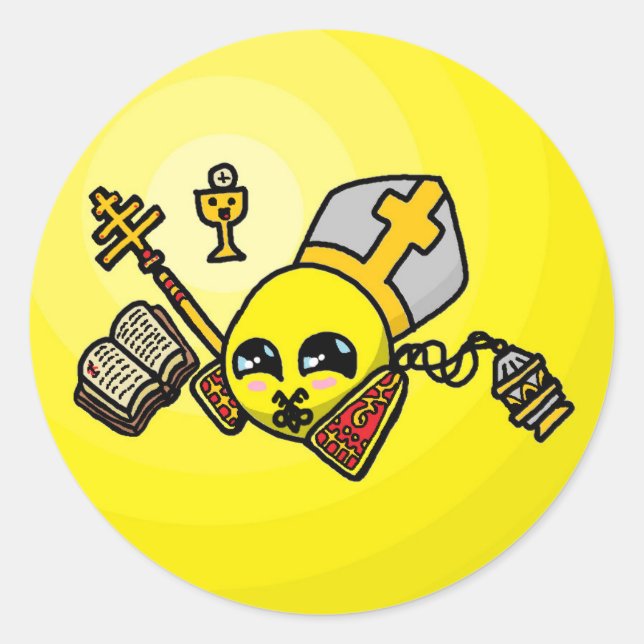 Katholizballkleber Runder Aufkleber (Vorderseite)