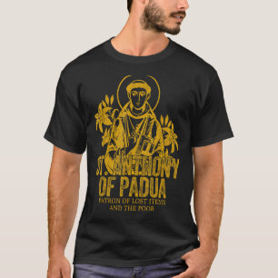 Katholizismus Gold St. Anthony of Padua Christlich T-Shirt