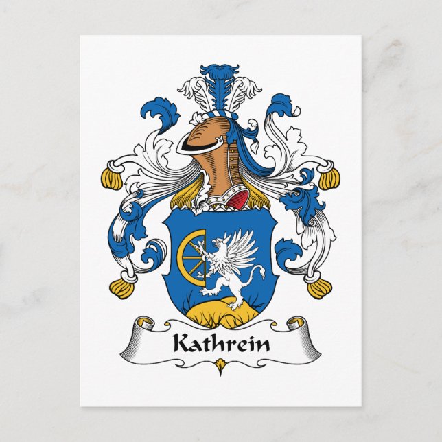 Kathrein Familienwappen Postkarte (Vorderseite)
