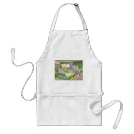 Kathy's Wäsche auf der Monhegan Island Wasserfarbe Schürze