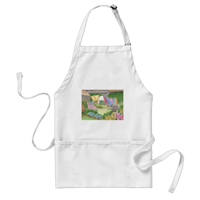 Kathy's Wäsche auf der Monhegan Island Wasserfarbe Schürze (Vorne)
