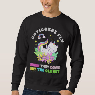 Katicorn fliegen, wenn sie aus der Katzenkatze kom Sweatshirt