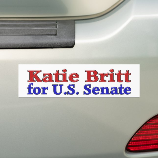 Katie Britt für Senat mit rot-blauem Text Autoaufkleber (Auf Auto)