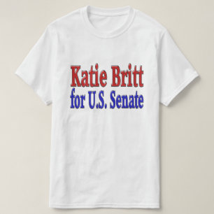Katie Britt für Senat mit rot-blauen Text T - Shir T-Shirt