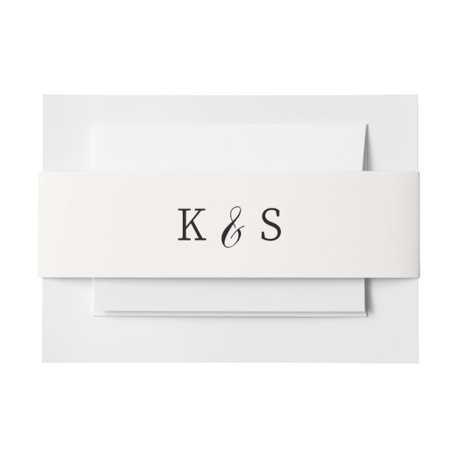 Katie Collection Mit Monogramm Wedding Einladungsbanderole (Vorderseite Beispiel)
