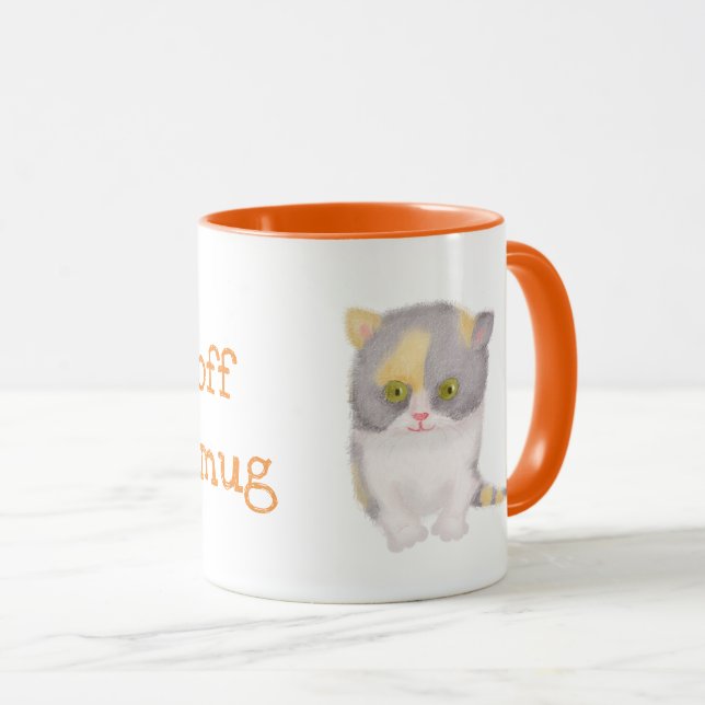 Katie kitten mignonne tasse personnalisée (Devant droit)