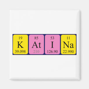 Katina-Magnet für den periodischen Tabellennamen Magnet