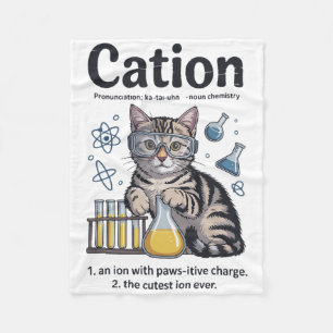 Kation Shirt Katze Wissenschaft Chemie Lehrer Lust Fleecedecke