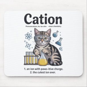 Kation Shirt Katze Wissenschaft Chemie Lehrer Lust Mousepad