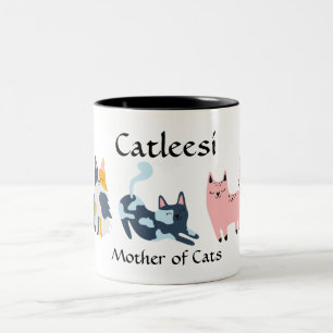 Katleesi, Mutter von Katzen Zweifarbige Tasse