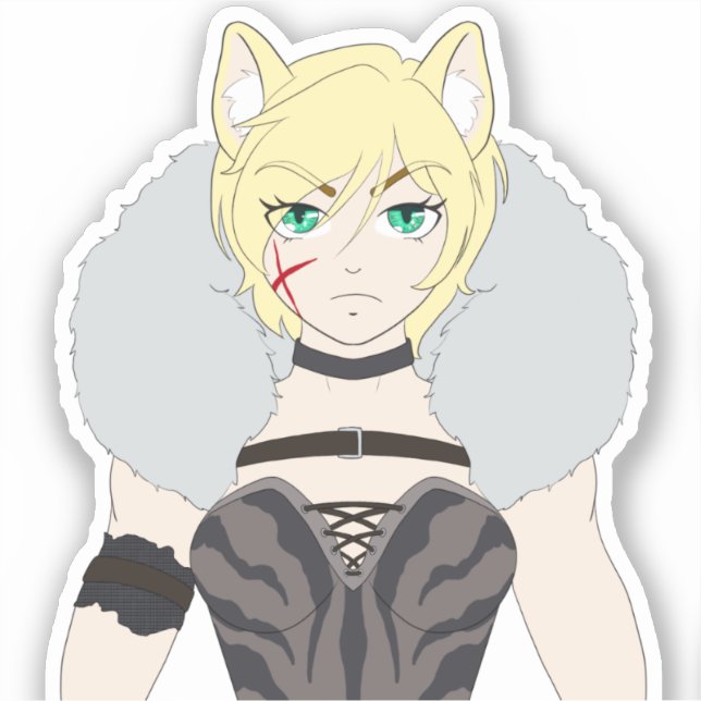 Katlin-chan Aufkleber (Vorderseite)