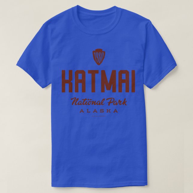 Katmai National Park 1980 Arrowhead Brown T-Shirt (Design vorne)