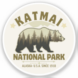 Katmai National Park Alaska Since 1918 Aufkleber