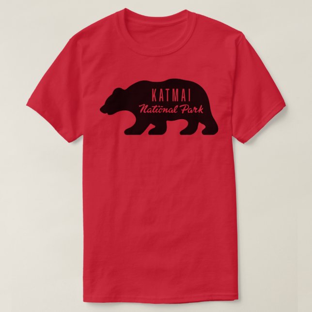 Katmai National Park Bear Black T-Shirt (Design vorne)