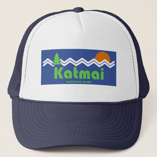 Katmai National Park Retro Truckerkappe (Vorderseite)