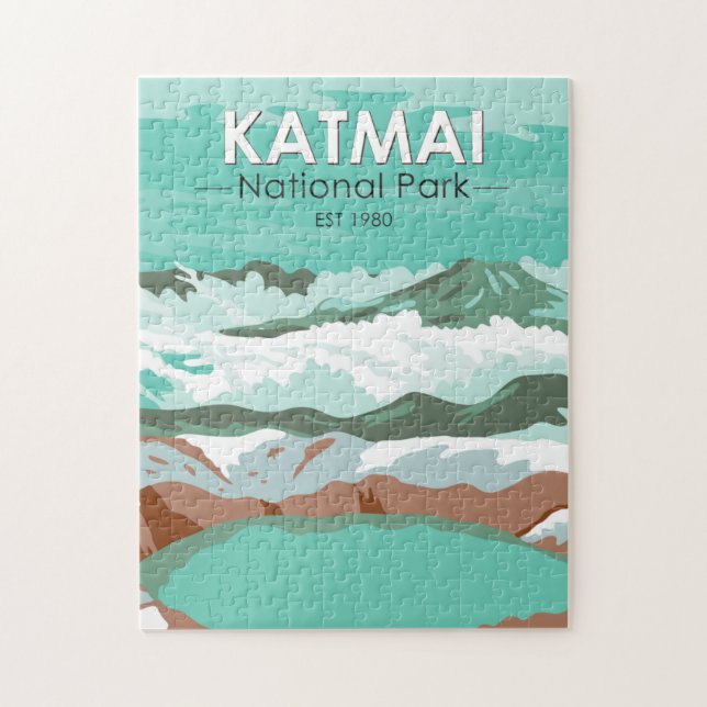 Katmai National Park Summit Krater Lake Alaska (Vertikal)