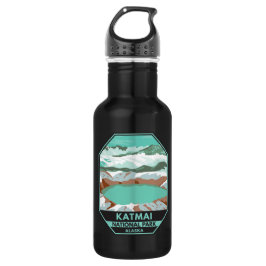Katmai National Park Summit Krater Lake Alaska Edelstahlflasche