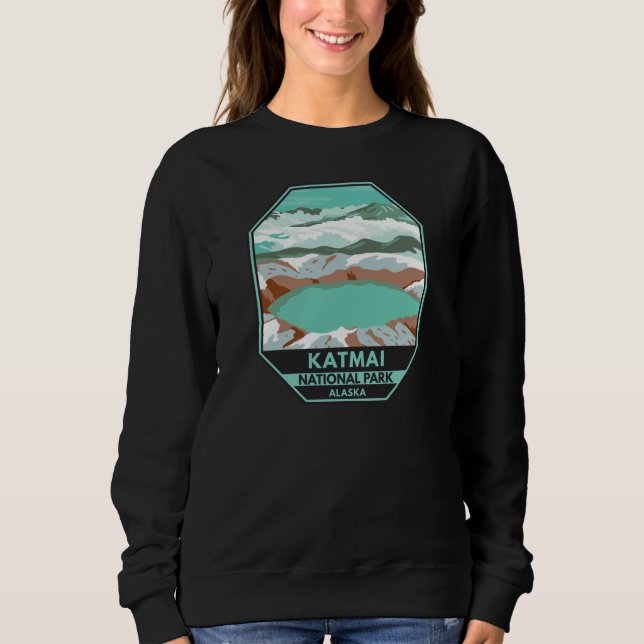 Katmai National Park Summit Krater Lake Alaska Sweatshirt (Vorderseite)