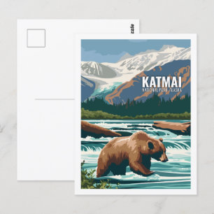 Katmai-Nationalpark Alaska USA Postkarte