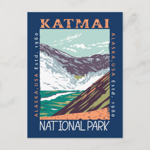 Katmai Nationalpark Alaska Vintag erschüttert Postkarte