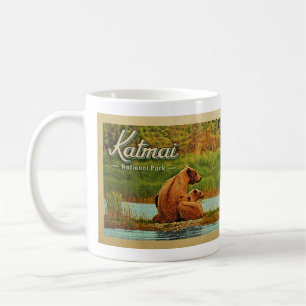 Katmai-Nationalpark Bären Vintage Kaffeetasse