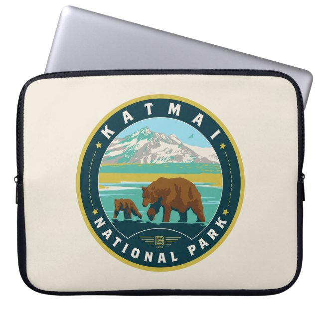 Katmai Nationalpark Laptopschutzhülle (Vorderseite)