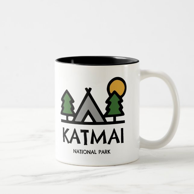 Katmai Nationalpark Zweifarbige Tasse (Rechts)
