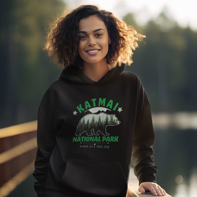Katmai Park Alaska: A Legacy Since 1918 Hoodie (Von Creator hochgeladen)